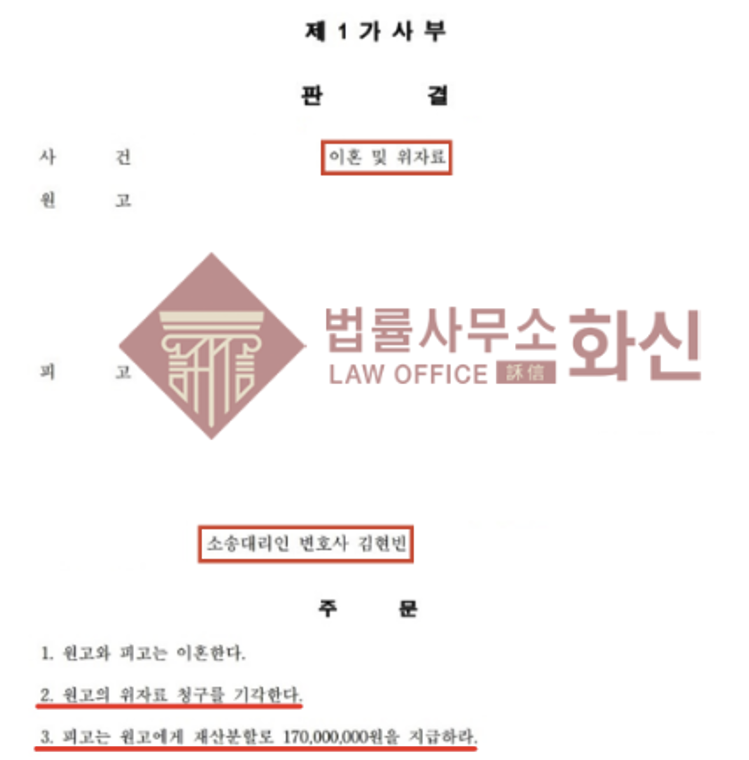 전주이혼전문변호사 성공사례｜재산분할 방어 30억 -> 2억으로 감액