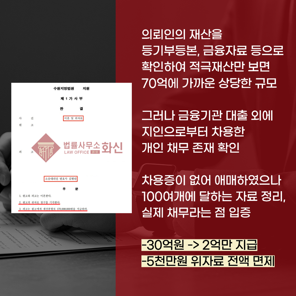 전주이혼전문변호사 이혼소송 조력 결과 