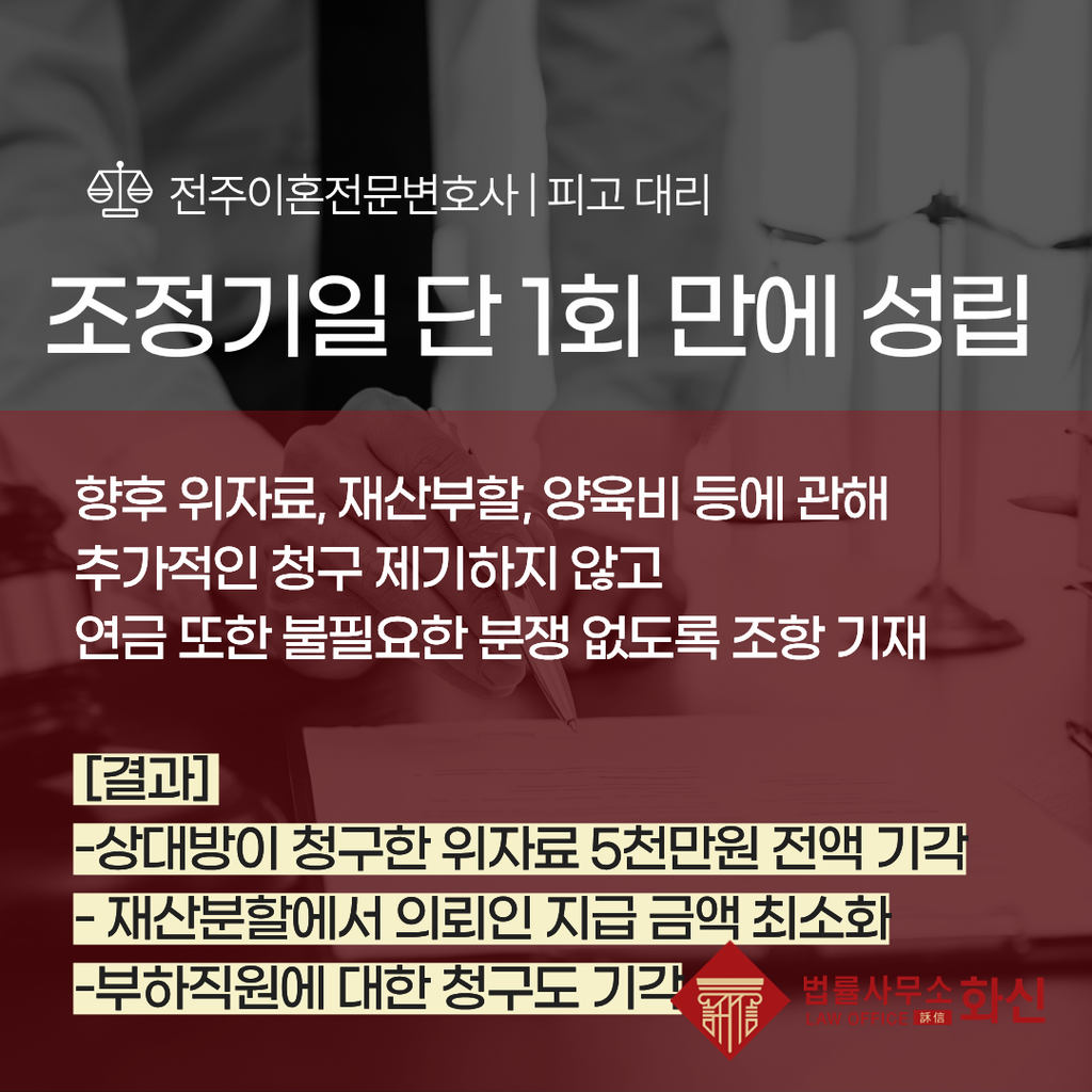 이혼 위자료 5천만 원 청구 방어 성공사례